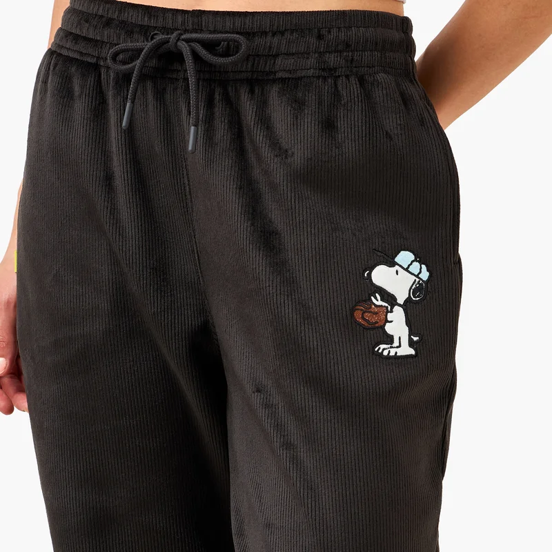 SP Characters  Snoopy Embroidered Joggers for Women | Best Price UAE