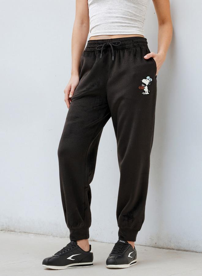 SP Characters Snoopy Embroidered Joggers - Image 1