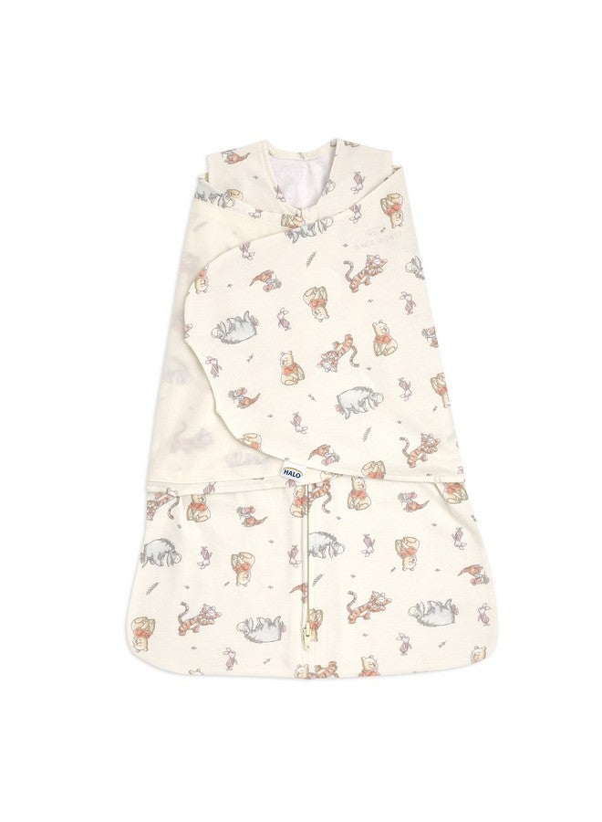 HALO Disney Baby 100% Micro Fleece Sleepsack Swaddle, 3-Way Adjustable Wearable Blanket, TOG 1.5, Winnie Frolic, Small, 3-6 Months - Image 1