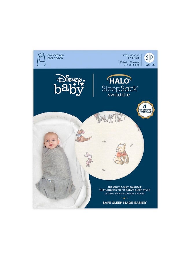 HALO Disney Baby 100% Micro Fleece Sleepsack Swaddle, 3-Way Adjustable Wearable Blanket, TOG 1.5, Winnie Frolic, Small, 3-6 Months - Image 2