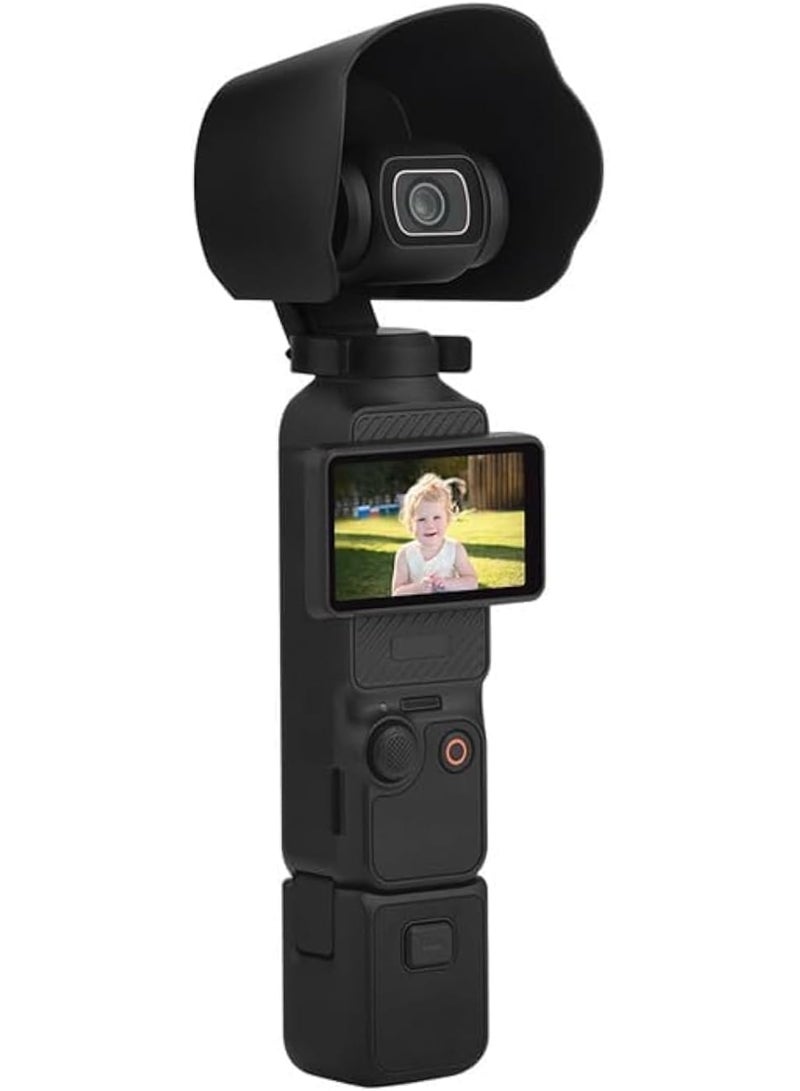 غطاء عدسة لجهاز DJI OSMO Pocket 3، غطاء واقي للجيمبال لملحقات الكاميرا المحمولة، غطاء واقي مضاد للتوهج، واقي ظل عدسة لمنع، غطاء واقي سريع الإطلاق، أسود