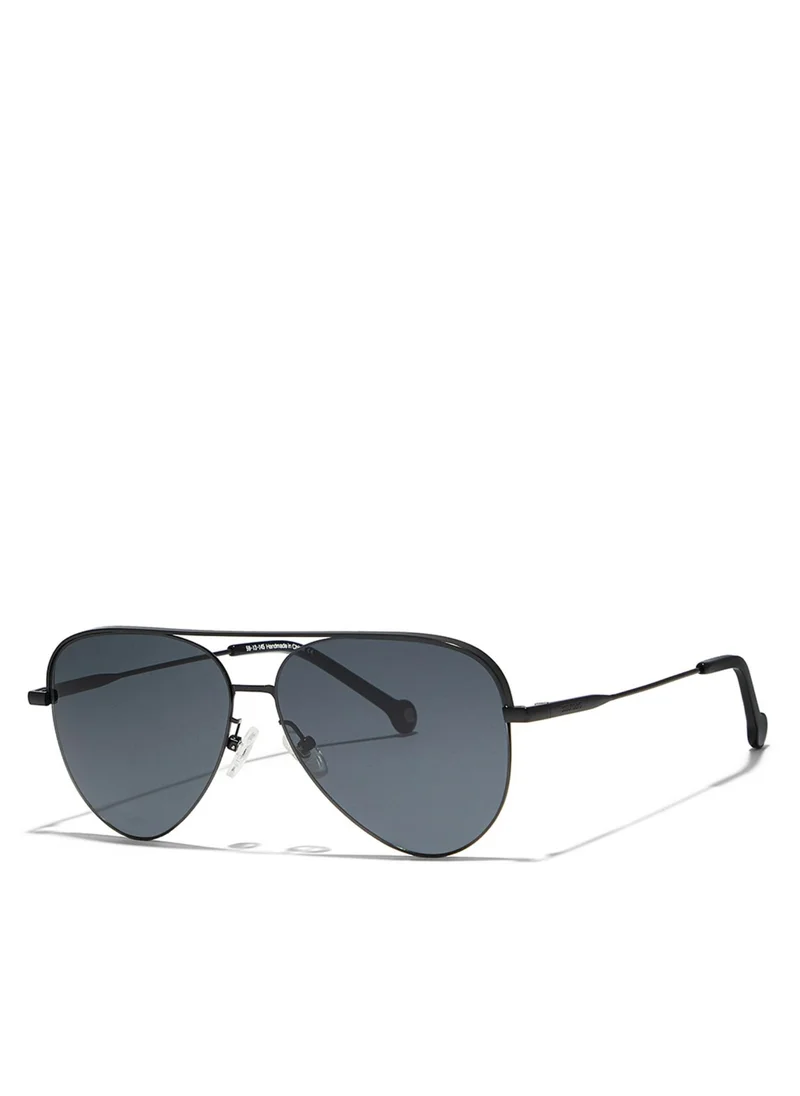 30Sundays 30Sundays ACES Men's Aviator Sunglasses, Black/Gray