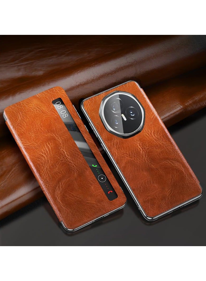 general Leather Protective Cover Compatible with Honor Magic V3 Intelligent Window Automatic Sleep Folding Full Pack Protective Cover For Magic V3 - Image 1