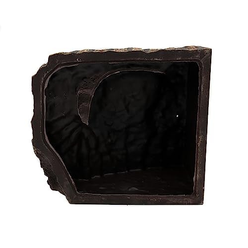 JIHAQUA Resin Reptile Hideouts Cave Habitat Decor for Gecko Leopard Lizards Toad Turtle (B- Extra Large) - Image 3