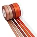 DINDOSAL Terracotta Ribbon 38 Inch Thin Burnt Orange Satin Ribbon 6 Rolls Assortment for Crafts Wedding Baby Shower Decoration Gift Wrapping Invitation Card Tags 60Yards - Image 1