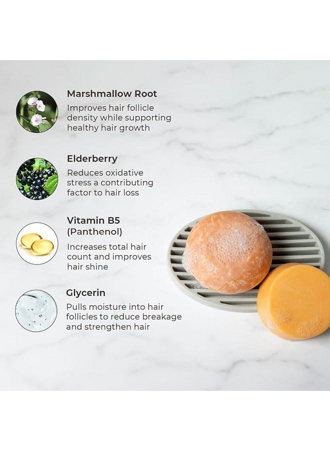The Earthling Co. Shampoo & Conditioner Bar Set - Promote Hair Growth, Strengthen & Volumize All Hair Types - Paraben & Sulfate Free Formula with Natural Ingredients for Dry Hair (Vanilla Coconut)