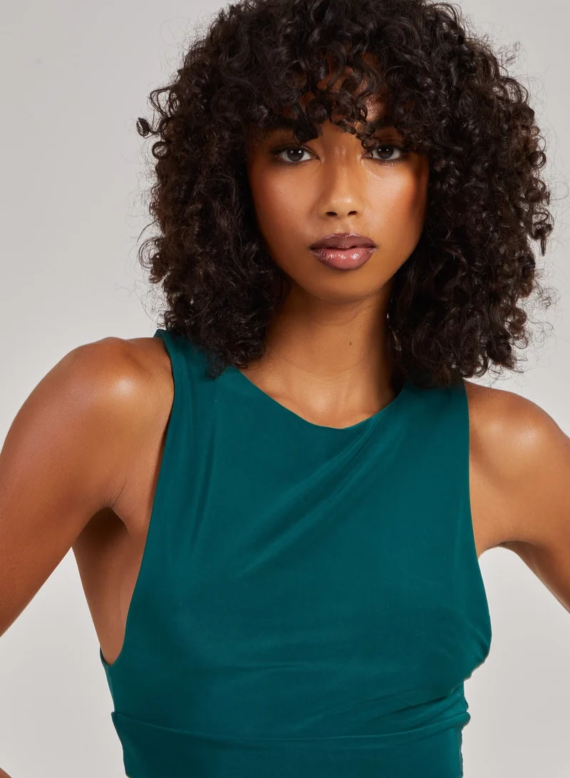 Pink Vanilla Sleeveless Slinky Crop Top