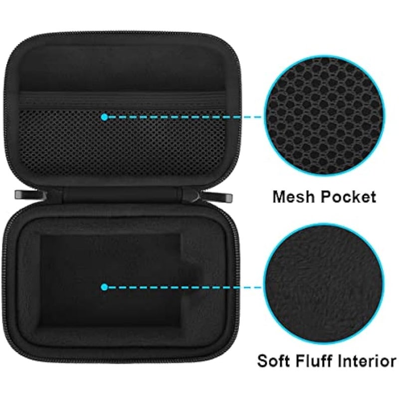 Hard Carrying Case for Samsung T7 Shield / T7 / T7 Touch Portable Solid State Drives 500GB 1TB 2TB USB 3.2 External SSD Hard EVA Shockproof Storage Travel Bag, Black+Black - Image 3