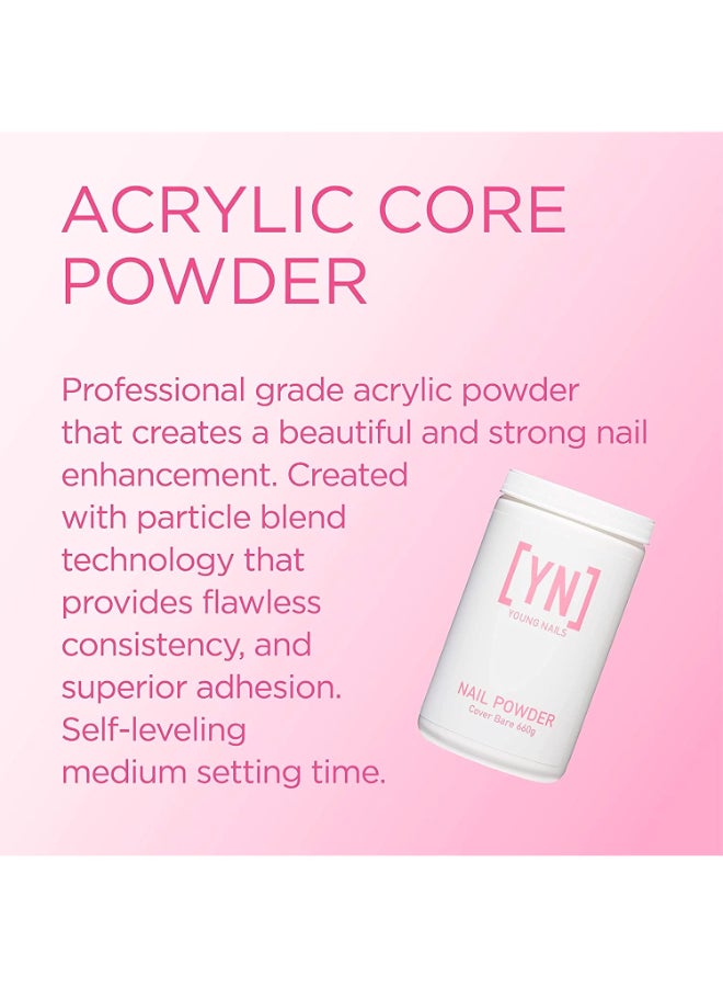 Young Nails Acrylic Core Powder SelfLeveling Acrylic Nail Powder Clear Nude Pink White Acrylic Powder for Nail Extenstion Professional Grade Superior Adhesion Color French Pink 660g - Image 5