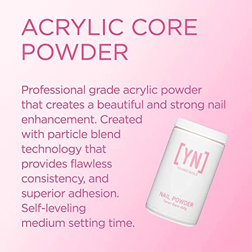 Young Nails Acrylic Core Powder SelfLeveling Acrylic Nail Powder Clear Nude Pink White Acrylic Powder for Nail Extenstion Professional Grade Superior Adhesion Color French Pink 660g - Image 3