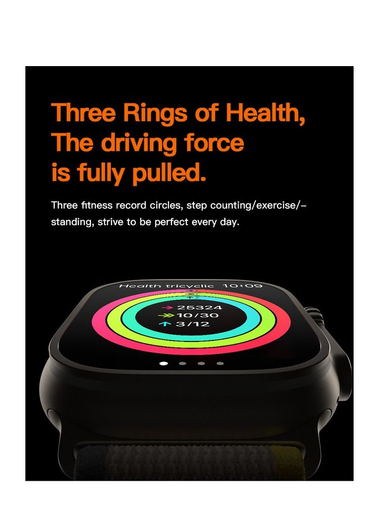 AROAQ 220.0 mAh T900 Ultra Wireless Charging New Features Super Fast Latest Smart Watch Black Black - Image 5