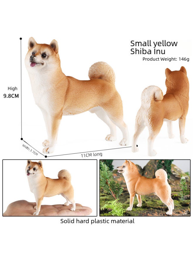 Simulation Dog Model Solid Ornaments Golden Retriever Chai Dog Corgi Bullfight Boxer Dog Greyhound Dog Wolf Dog Hand-held-Color:JS Mini Cat Dog 4 Set B