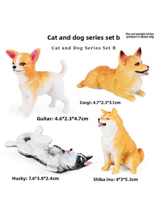 Simulation Dog Model Solid Ornaments Golden Retriever Chai Dog Corgi Bullfight Boxer Dog Greyhound Dog Wolf Dog Hand-held-Color:JS Mini Cat Dog 4 Set B - pzsku/ZDB79B15B559692D1154CZ/45/1745624982/b1971885-6bb7-4d63-bb5b-fad77e451c88