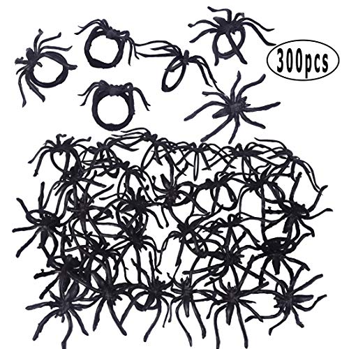 Max Fun 300pcs Halloween Spider Rings for Kids Party Favors 196 Plastic Spider Rings Bulk for Kids Costume Accessories Party Decorations Supplier Black - Image 5