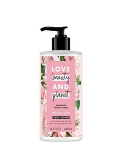 love beauty and planet Delicious Glow Body Lotion For Soft Glowing Skin Murumuru Butter & Rose Natural Ingredients PlantBased Moisturizers Vegan CrueltyFree 13.5 Oz  - Image 1