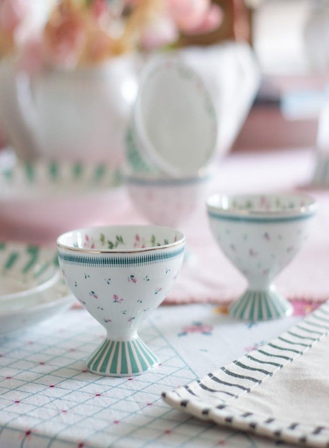 Clay Craft x Magique by The Wishing Chair : Portrait of a Rose Dessert Cups Set of 4 | 160 ml Ceramic Ice Cream Bowls | Elegant Floral Cups for Ice Cream, Sorbet & Gelato | Dishwasher Safe - Image 2