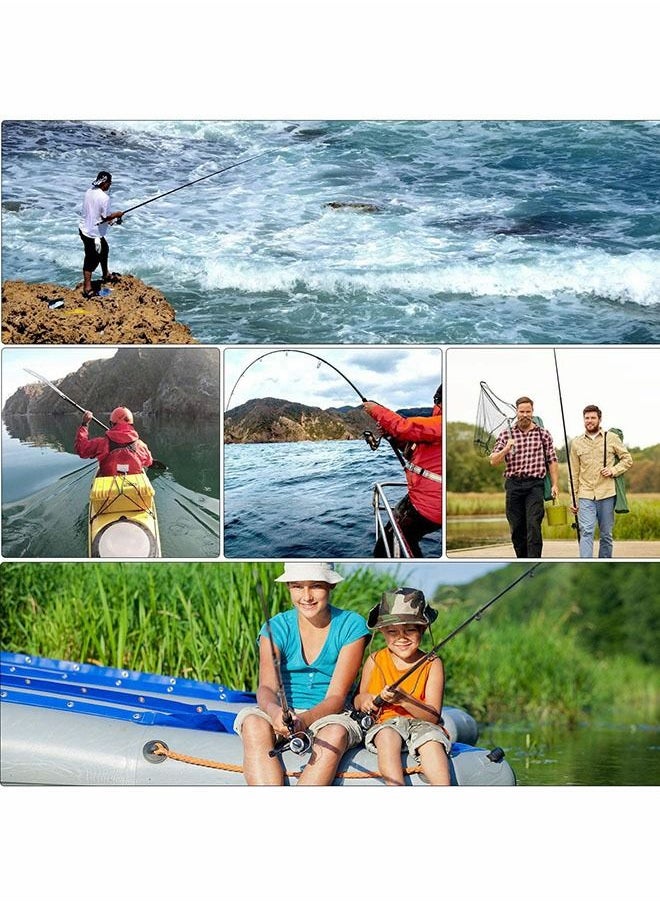 GROIC - Fishing Rod Set Telescopic Fishing Rod Reel Combination Retracted 67cm with Hook Holder Bell-2.1M - Image 1