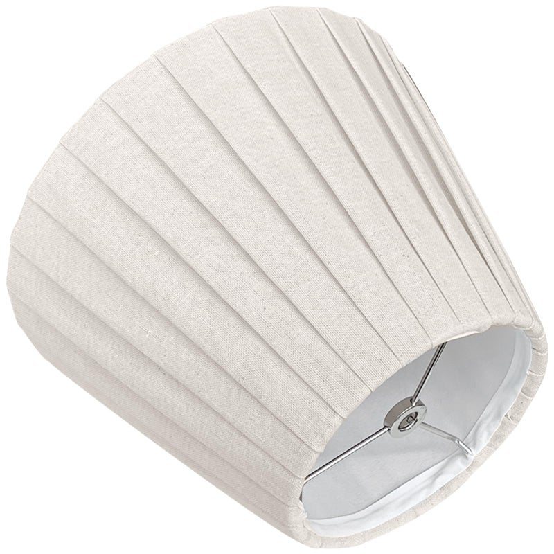 TooToo Star TOOTO STAR Small Lamp Shade, Brown Pleated 6x10x7.5inch Bell Shade for Table Lamps, Floor Lamps and Pendant Lamps (Spider Fitter), Handmade of Linen - Image 3