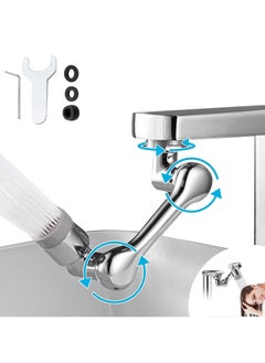 Faucet Extender, Universal Rotating 1080 Degree Swivel Aerator, Large-Angle Splash Filter Faucet, Bathroom Sink Sprayer Attachment