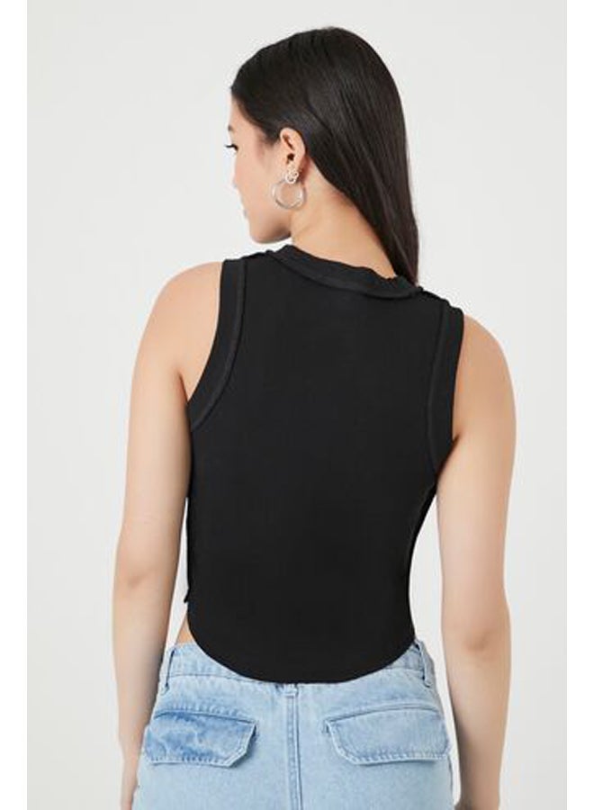 FOREVER 21 Scoop-Neck Fitted Tank Top - Image 3