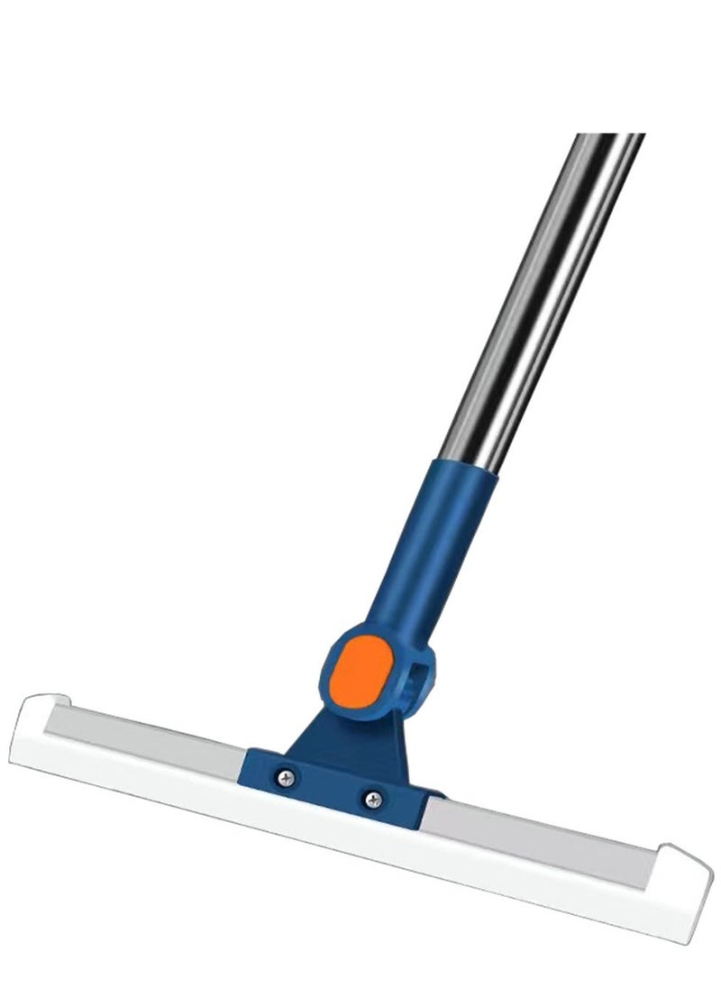 Silicone Mop cleaning tool with Retractable Handle - 180° Bathroom & Toilet Scraper Mop