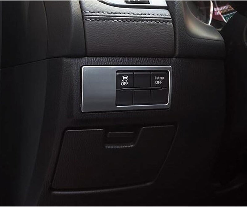 QASULER ABS Silver Fog Light Switch Button Trim for Mazda 6 Atenza - Image 4