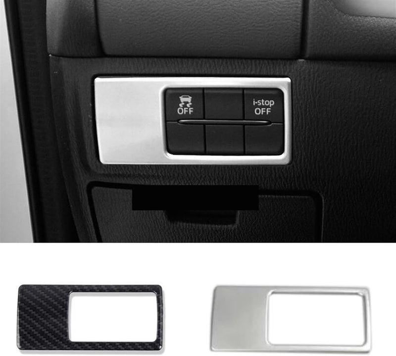 QASULER ABS Silver Fog Light Switch Button Trim for Mazda 6 Atenza - Image 3