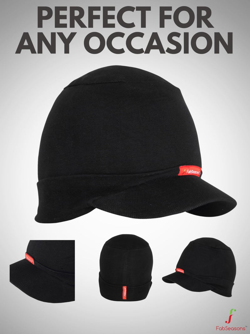 FabSeasons Cotton Skull Cap (Black) - Image 4