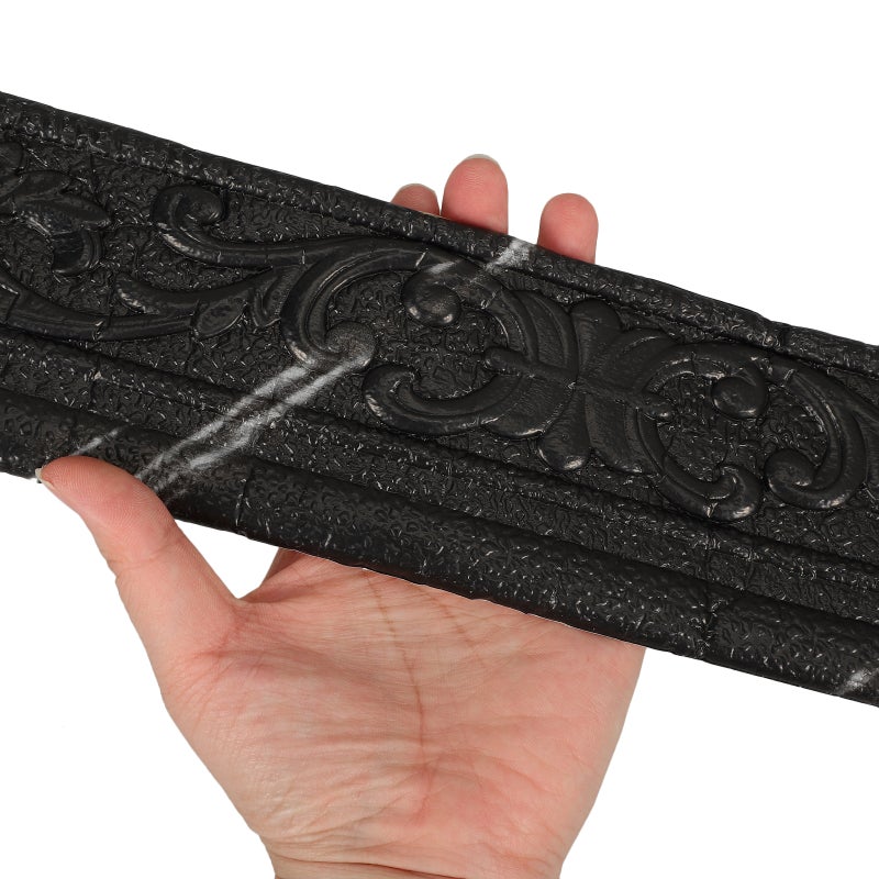 2 Rolls of Decorative Wall Trim Skirting Border Sticker Self-Adhesive Wall Molding Skirting Line Baseboard Border - Image 4