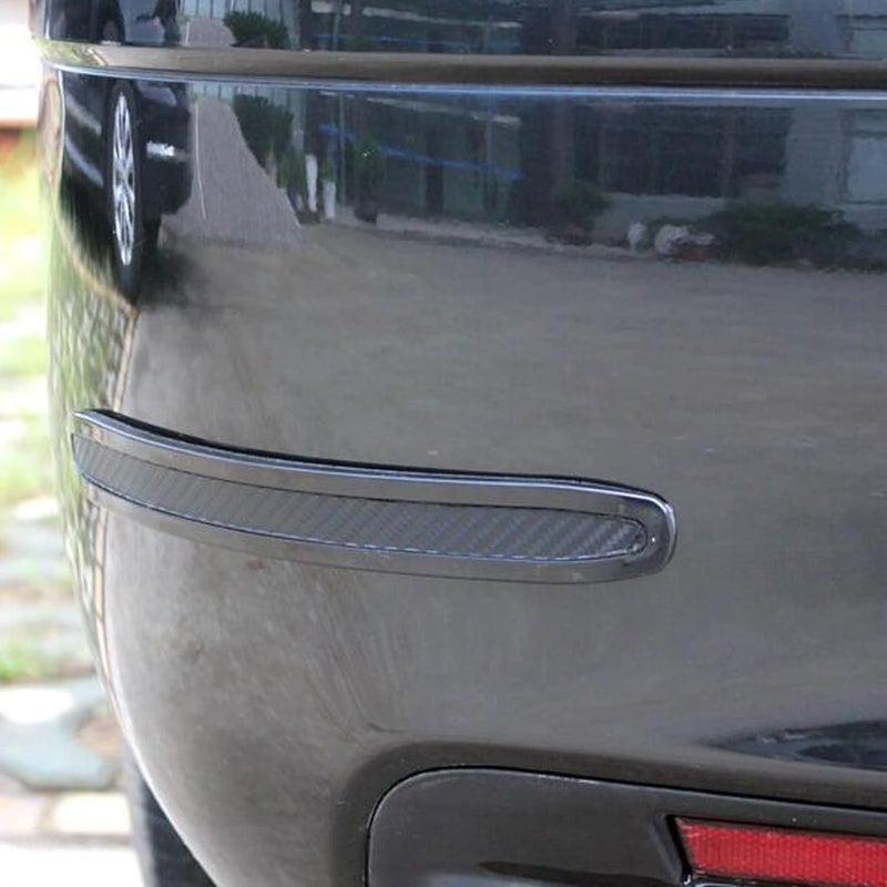 runmade 4Pcs Universal Car Truck SUV Rear Bumper Guard Side Anti-Scratch Protector Trim Black Rubber Strips - Image 3