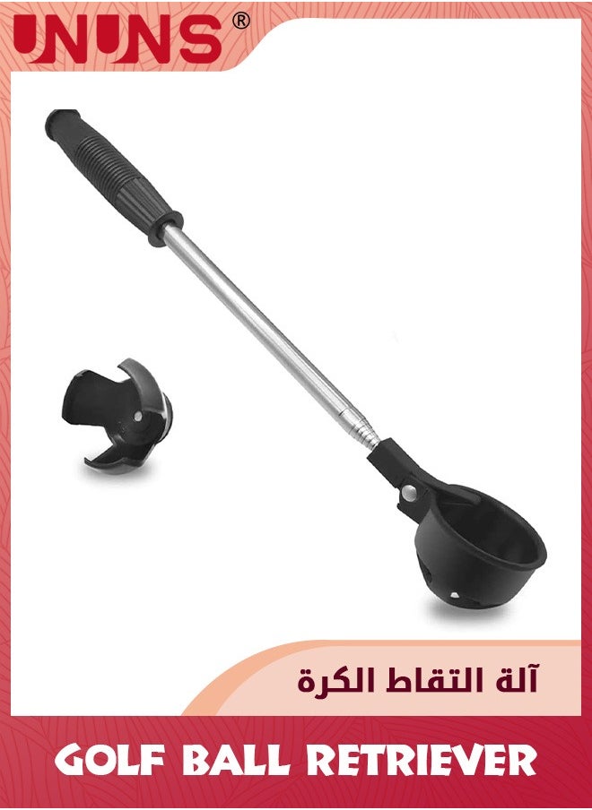 UNUNS - Telescopic Golf Ball Retriever,Portable Ball Retriever Tool For Water,Golf Ball Pick Up With Automatic Locking Scoop,Ball Retriever Grabber Claw Sucker Tool,Golf Accessories Gifts For Men Women - Image 1