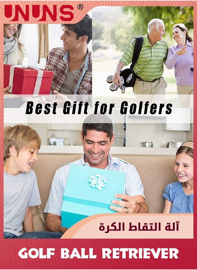 UNUNS - Telescopic Golf Ball Retriever,Portable Ball Retriever Tool For Water,Golf Ball Pick Up With Automatic Locking Scoop,Ball Retriever Grabber Claw Sucker Tool,Golf Accessories Gifts For Men Women - Image 1