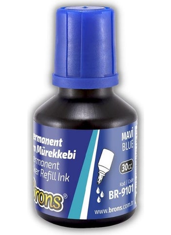 Blue Marker Cut Tip Felt Tip Pen Permanent Refillable 2 Pieces and Ink 30 ml 1 Piece - pzsku/ZDB7A222EB78781D2A4FAZ/45/_/1725722010/fd2cec64-6d7f-44a6-ab94-6f46cef30e4c