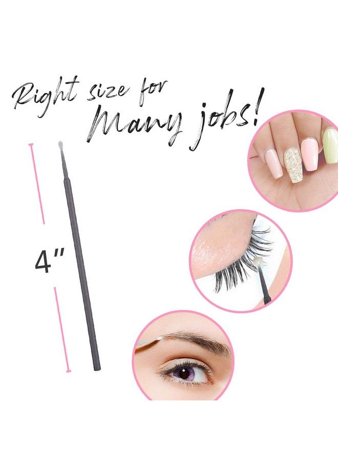 Amber Lash Micro Qtip Brush Applicators For Eyelash Extension And Makeup 500 Brushes (Black) - Image 4