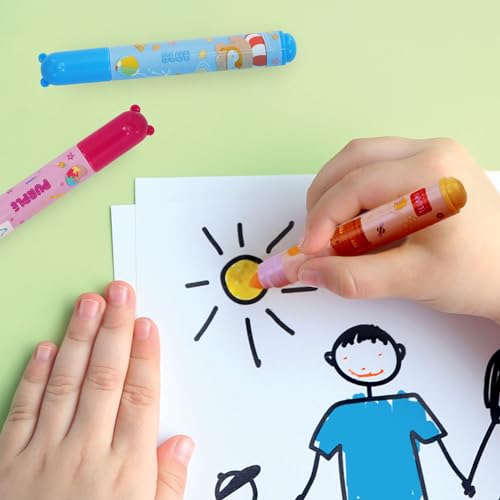 Legami - Set of 12 Pens - Teddy Friends, 12 Assorted Colours, Washable and Non-Toxic, Anti-indentation Tip, Thin and Wide Lines, for Children and Girls, Reusable Packaging - Image 2