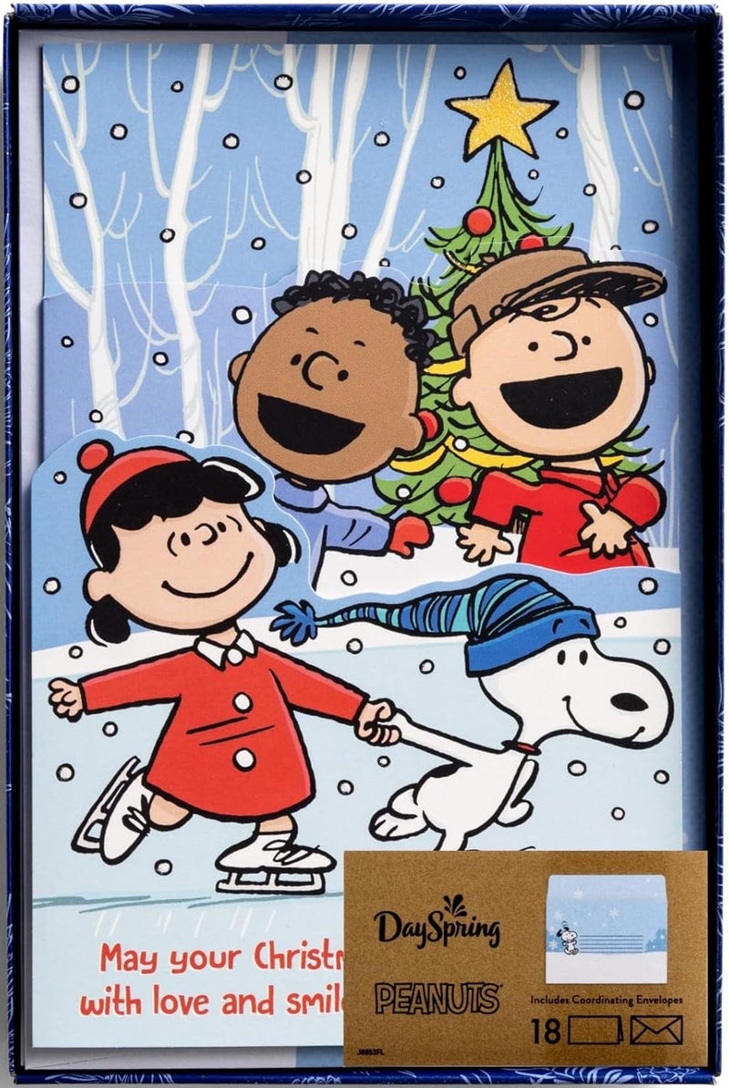DaySpring  Peanuts  May Your Christmas Shine Bright  18 Christmas Boxed Cards and Envelopes U1010 - Image 1