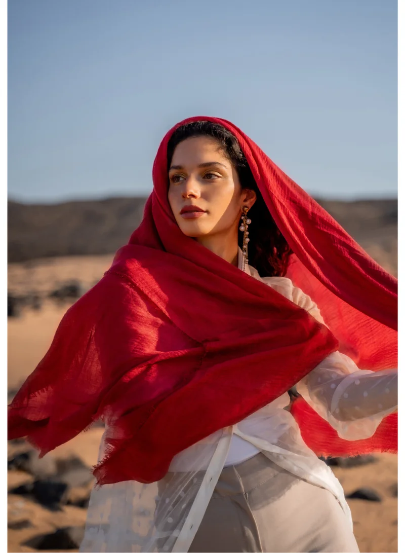 The Untitled Project Chili - Crinkle Organic Cotton Scarf