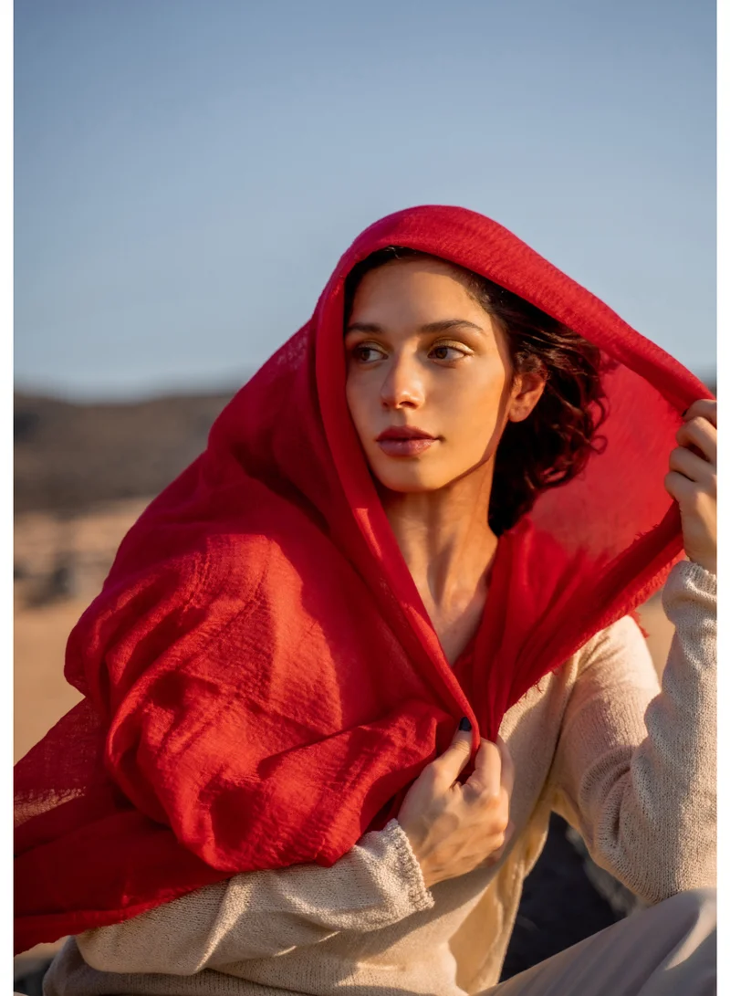 The Untitled Project Chili - Crinkle Organic Cotton Scarf