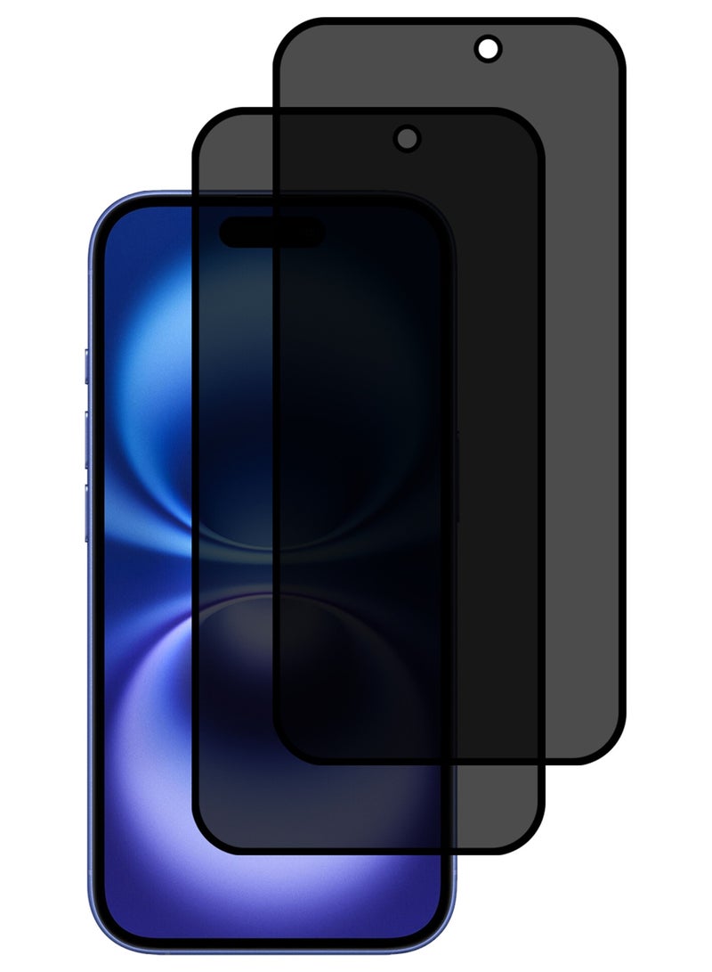 CATANES 2 PCS of Premium Privacy Screen Protector for iPhone 17 Air, Anti-Spy Tempered Glass HD Clear View Easy Installation - Image 3