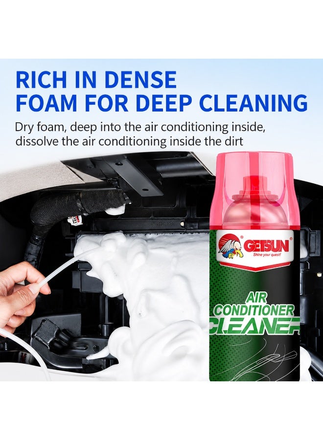 GETSUN Air Conditioner Cleaner Foam 500ml – Removes Odor, Dust, Bacteria, Cleans A/C Vents & Evaporator, Improves Airflow, Freshens Car Interior, Easy Spray Use - Image 3