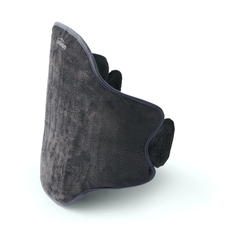 Sunbeam Heating Pad Wrap for Back Pain Relief with Auto Shut Off and Moist Heating Option, 23 x 15", Slate Grey - Image 1