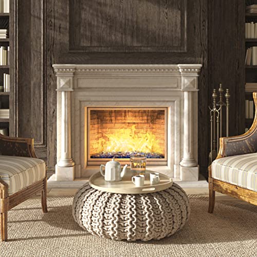 GASPRO 20 lbs Fire Glass for Propane Fire Pit, 1/2-Inch Reflective Fireplace Glass Rocks for Fire Pit Table, Cobalt Blue - Image 5