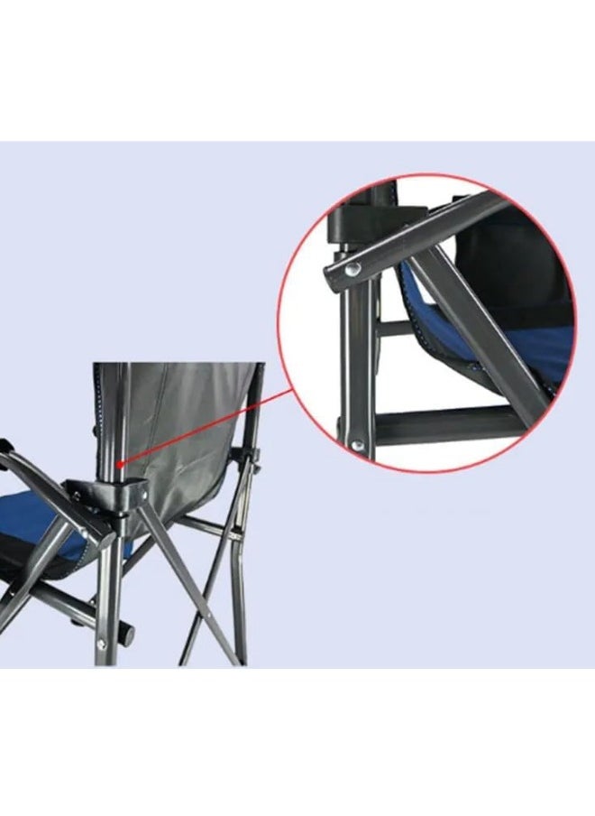 SMART HOME - Folding Camping and Relaxing Chair, Picnic Chair with Bag, Sports Chair, Outdoor Chair and Garden Chair, Sturdy and Luxurious Chair with Metal Base and Upholstered in Luxurious Fabric - Image 1
