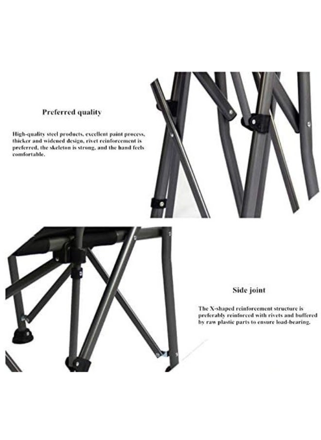 SMART HOME - Folding Camping and Relaxing Chair, Picnic Chair with Bag, Sports Chair, Outdoor Chair and Garden Chair, Sturdy and Luxurious Chair with Metal Base and Upholstered in Luxurious Fabric - Image 1
