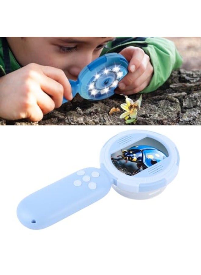ألعاب مجموعة العلوم التعليمية، عدسة مكبرة محمولة باليد، مجهر للأطفال، مجاهر رقمية للأطفال مع تثبيت التركيز الماكرو، زوم 4X، تعلم تفاعلي، مناسب للأعمار 3 سنوات فما فوق، للفتيات والأولاد - Image 3