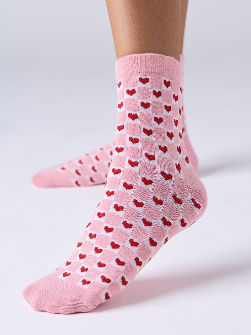 The Souled Store Souled Socks: Hearts Kids Socks | Graphic Print Casual Everyday Wear - Image 2