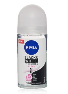 Nivea NIVEA Antiperspirant Roll-on for Women, Black & White Invisible Protection clear 50ml  - Image 1