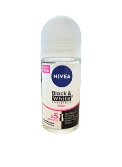Nivea NIVEA Antiperspirant Roll-on for Women, Black & White Invisible Protection clear 50ml  - Image 3