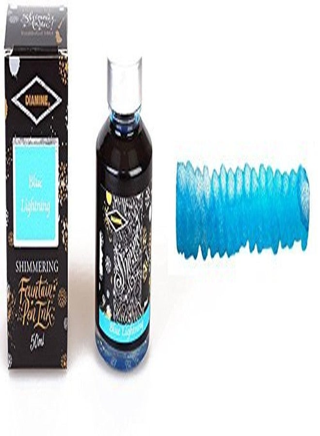 Diamine Shimmering Blue Lightning Ink 50 ml by Diamine