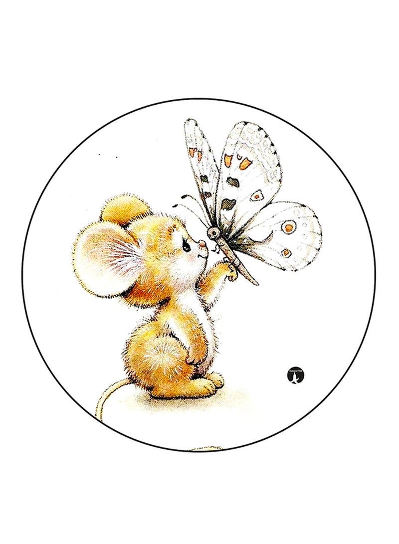 RKN Mouse Printed Mouse Pad Round  Multicolour